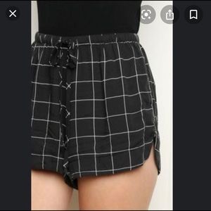 Brandy Melville Black grid shorts
